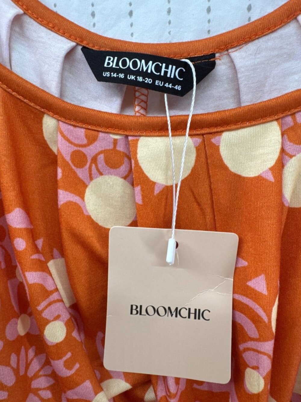 BloomChic Orange & Pink Printed Romper Jumpsuit - Picture 5 of 11
